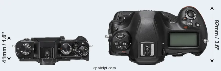 Compare X-T20 versus D6 top