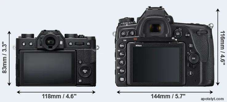 Comparison X-T20 or D780 rear