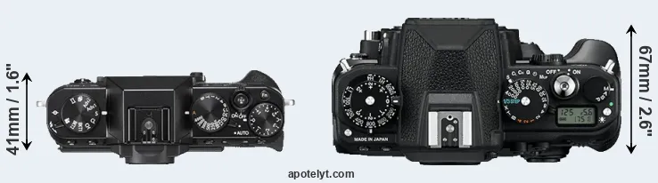 Compare X-T20 versus Df top