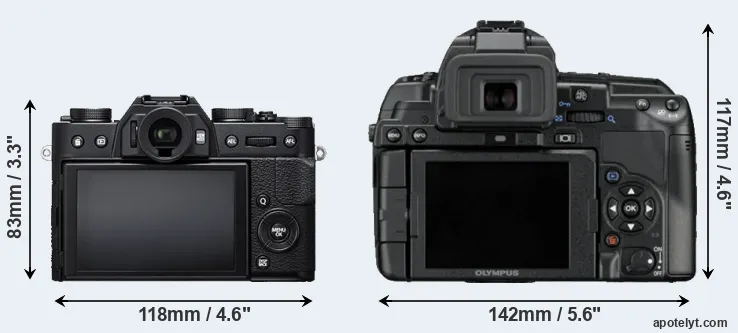Comparison X-T20 or E-5 rear