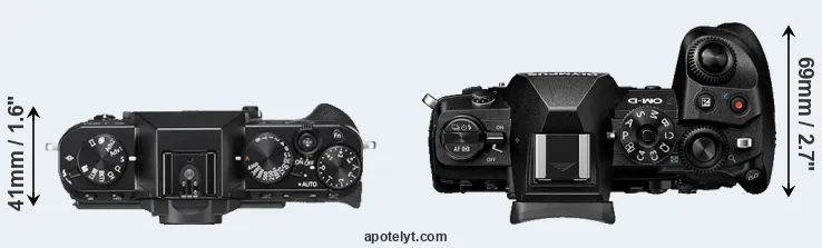 Compare X-T20 versus E-M1 III top