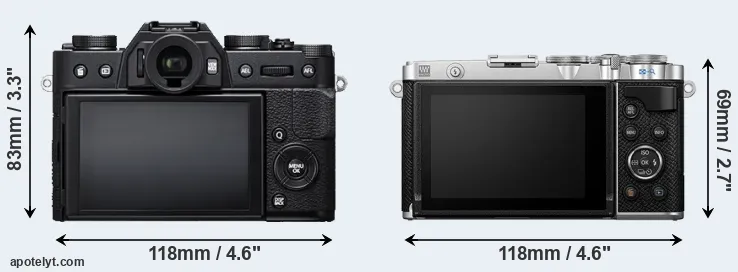 Comparison X-T20 or E-P7 rear