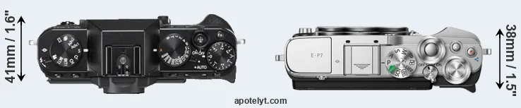 Compare X-T20 versus E-P7 top