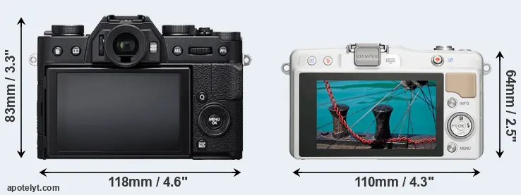 Comparison X-T20 or E-PM2 rear