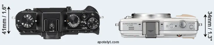 Compare X-T20 versus E-PM2 top