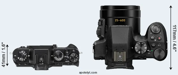 Compare X-T20 versus FZ300 top