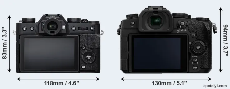 Comparison X-T20 or G95 rear