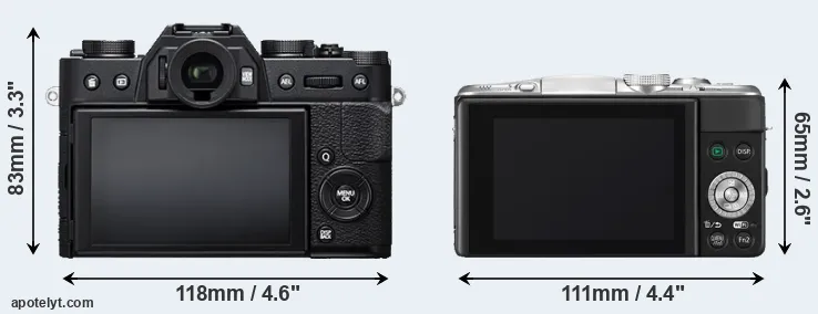 Comparison X-T20 or GF6 rear