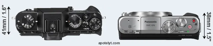 Compare X-T20 versus GF6 top