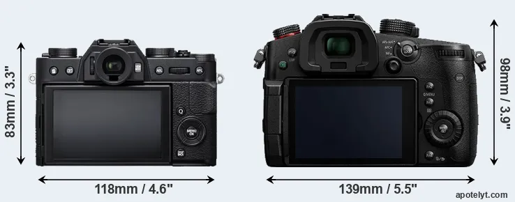 Comparison X-T20 or GH5s rear