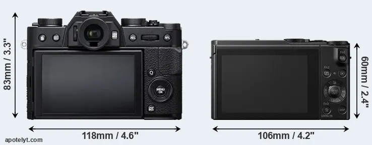 Comparison X-T20 or LX10 rear