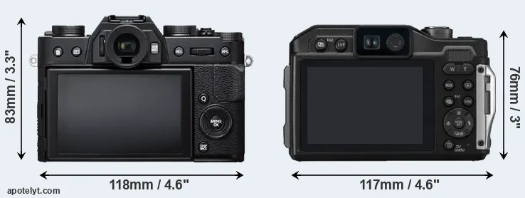 Comparison X-T20 or TS7 rear