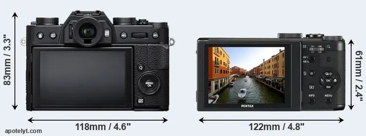 Comparison X-T20 or MX-1 rear
