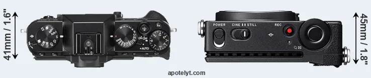 Compare X-T20 versus fp top