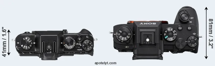 Compare X-T20 versus A1 top