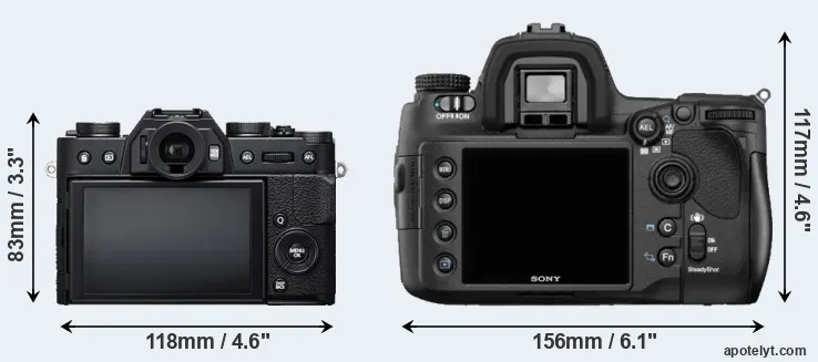 Comparison X-T20 or A850 rear