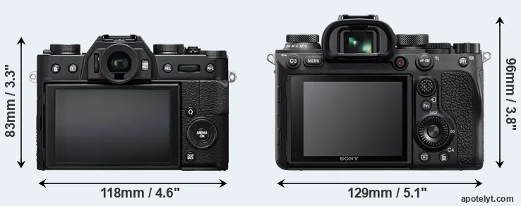 Comparison X-T20 or A9 II rear