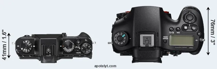 Compare X-T20 versus A99 II top