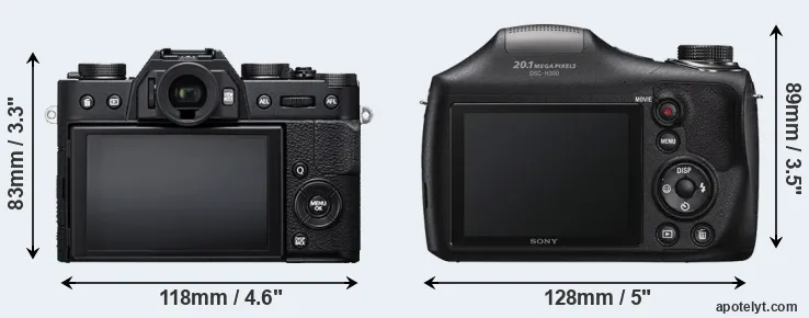 Comparison X-T20 or H300 rear