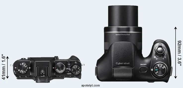 Compare X-T20 versus H300 top