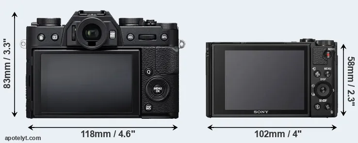 Comparison X-T20 or HX99 rear