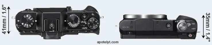 Compare X-T20 versus NEX-3N top