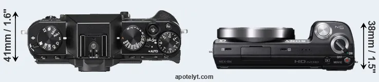 Compare X-T20 versus NEX-5N top