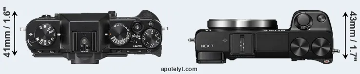 Compare X-T20 versus NEX-7 top