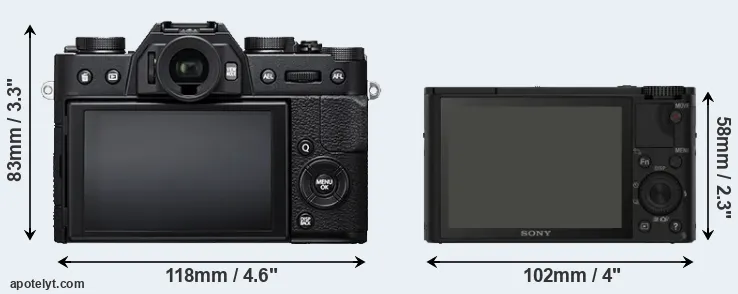 Comparison X-T20 or RX100 rear
