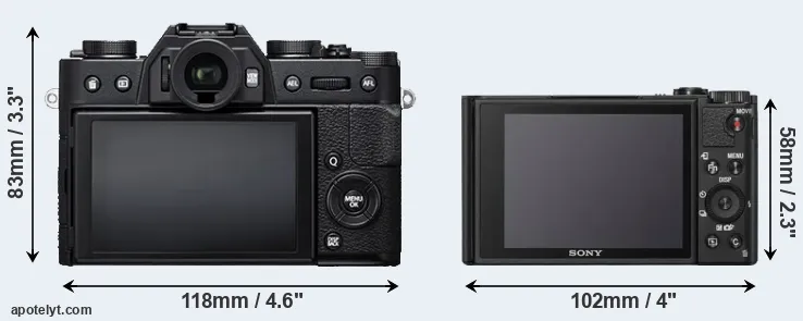 Comparison X-T20 or WX800 rear