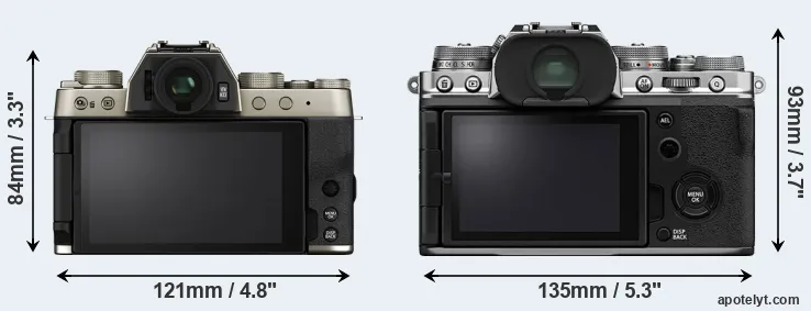 Comparison X-T200 or X-T4 rear