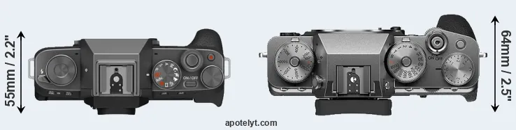 Compare X-T200 versus X-T4 top