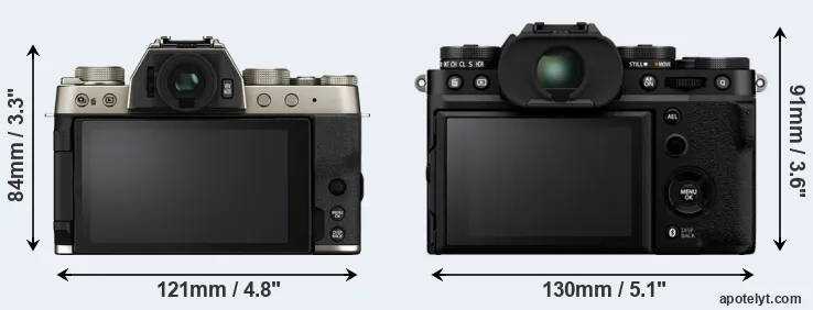 Comparison X-T200 or X-T5 rear
