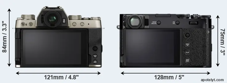 Comparison X-T200 or X100V rear