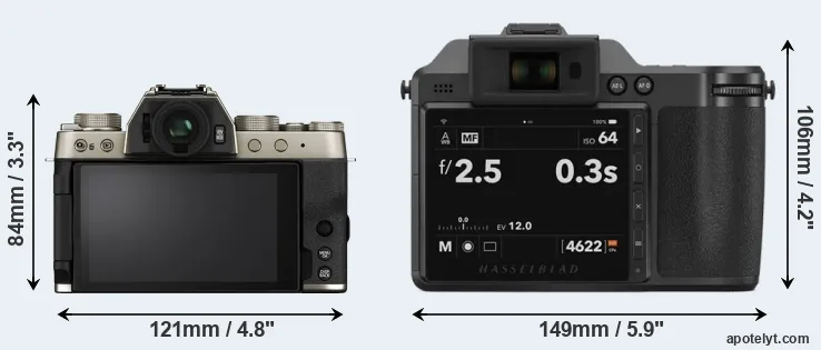 Comparison X-T200 or X2D 100C rear