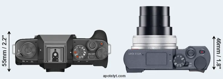 Compare X-T200 versus C-LUX top