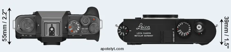Compare X-T200 versus M10-P top