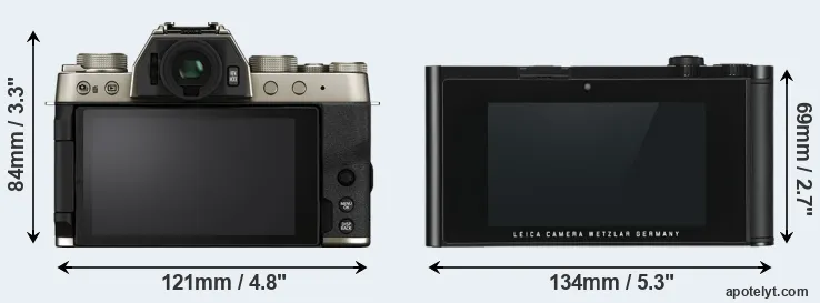 Comparison X-T200 or TL rear