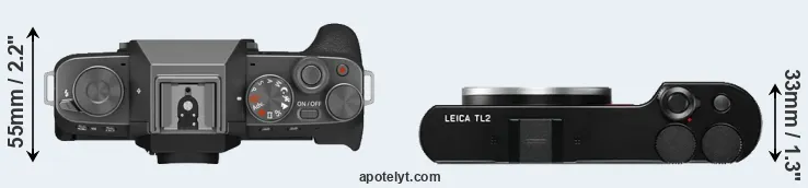 Compare X-T200 versus TL2 top