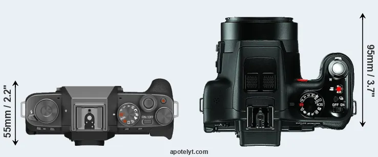 Compare X-T200 versus V-LUX 3 top