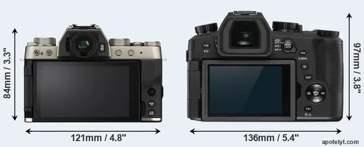 Comparison X-T200 or V-LUX 5 rear