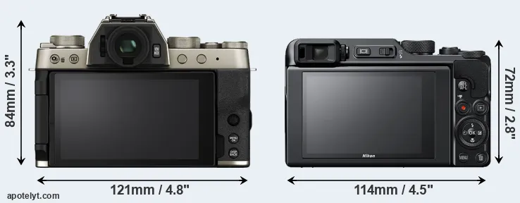 Comparison X-T200 or A1000 rear