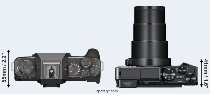 Compare X-T200 versus A1000 top