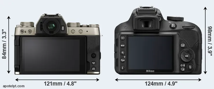 Comparison X-T200 or D3300 rear
