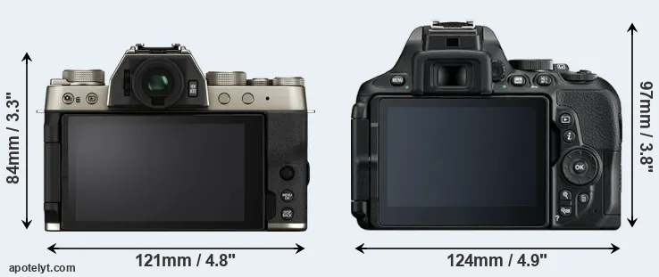 Comparison X-T200 or D5600 rear