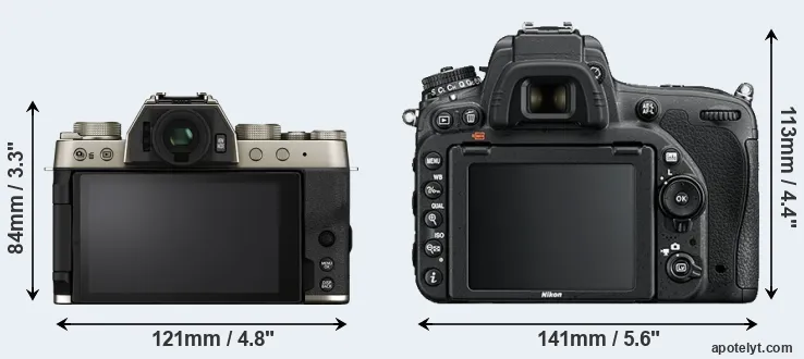 Comparison X-T200 or D750 rear