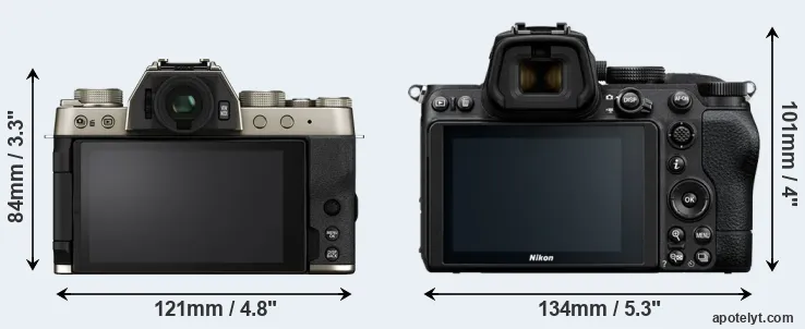 Comparison X-T200 or Z5 rear