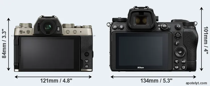 Comparison X-T200 or Z7 II rear