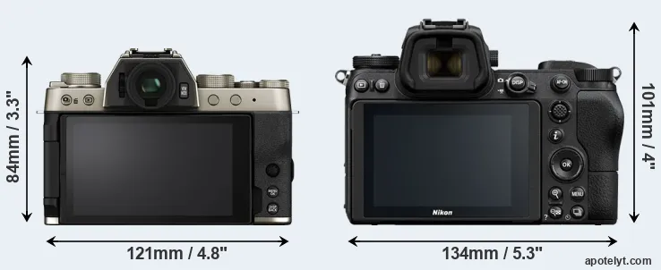 Comparison X-T200 or Z7 rear