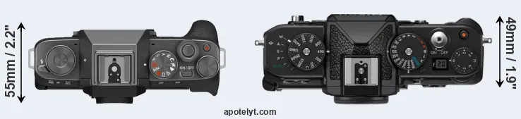 Compare X-T200 versus Zf top